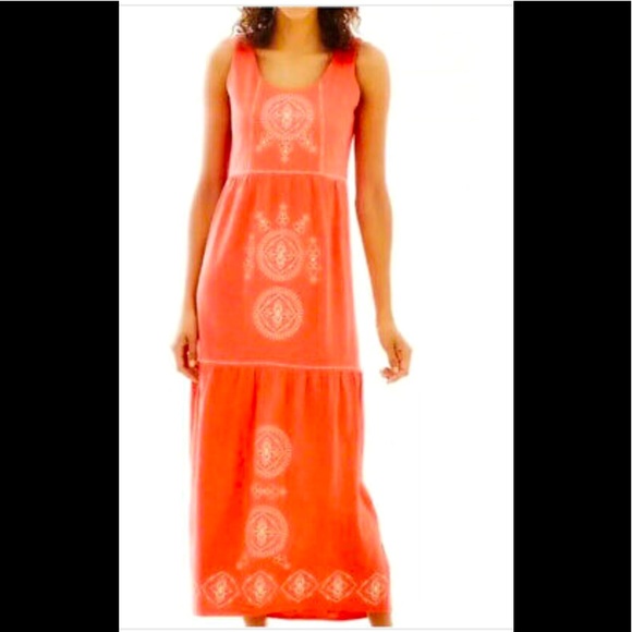 New J Jill Boho maxi tiered dress womens small - Picture 1 of 5